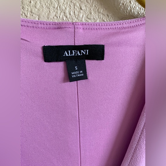 ALFANI Cap-sleeve Lavender Wrap Dress 🌴 - Picture 9 of 10